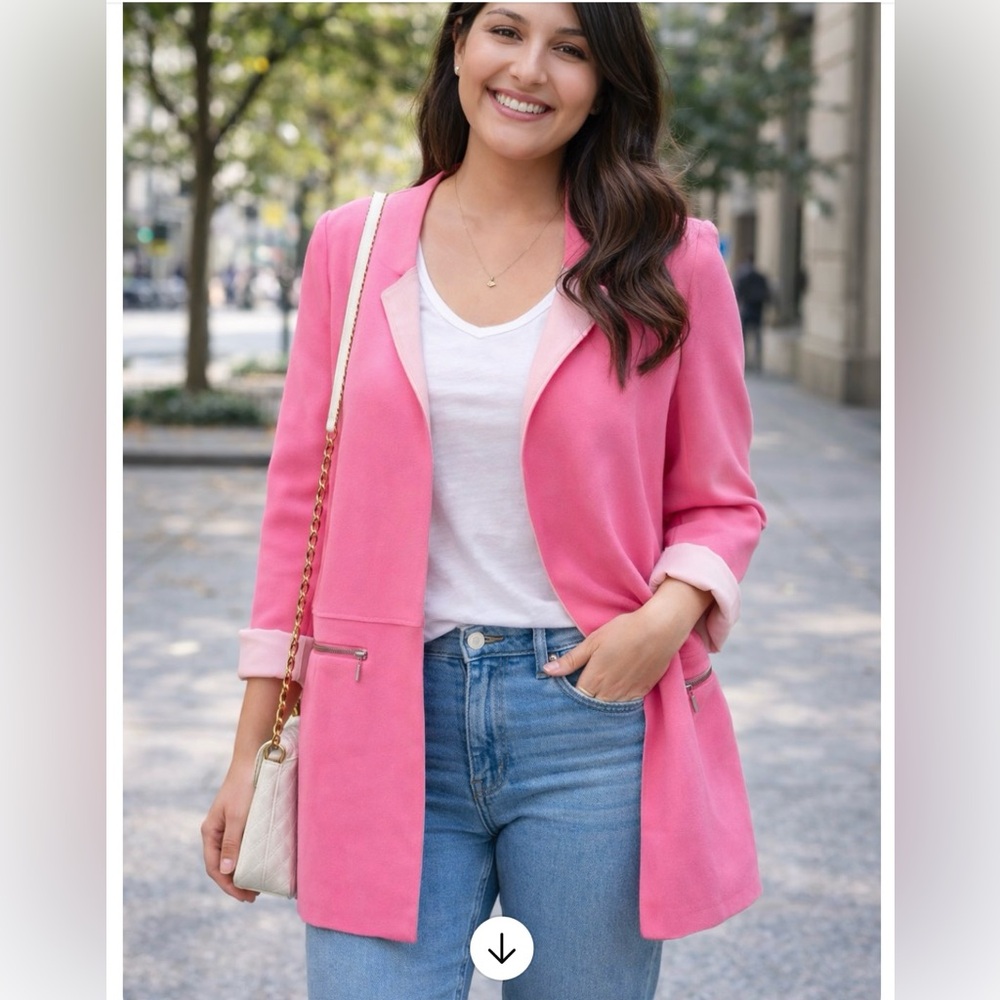 Pink italien Suède blazer Medium size Giorgia &johns